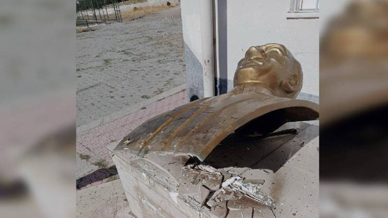 Niğde'de Atatürk büstüne zarar veren 2 kişi tutuklandı