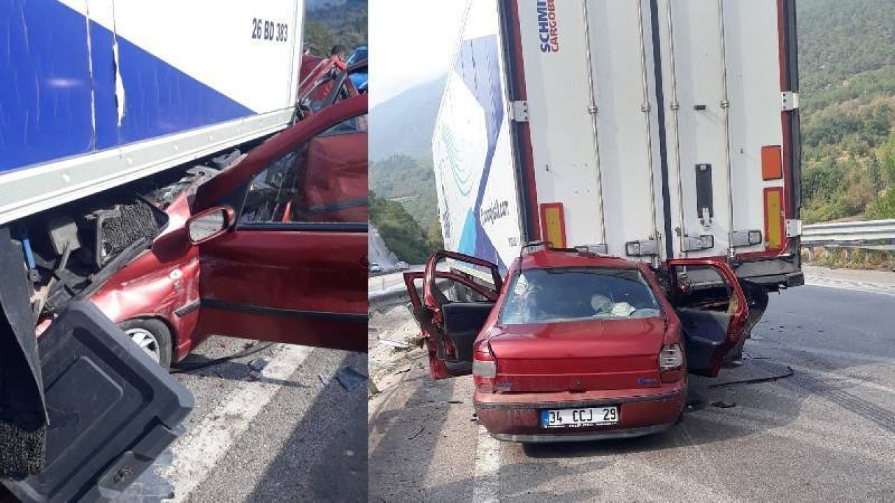 Tokat'ta otomobil, TIR'a çarptı: 3 kişi hayatını kaybetti