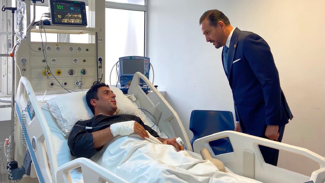 Kürşad Zorlu, bugün terör saldırısında yaralanan polisleri ziyaret etti