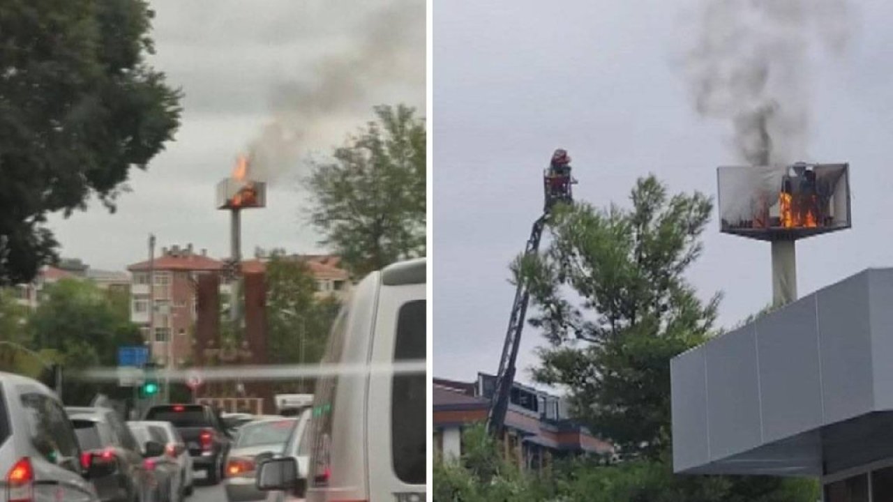 Bakırköy'de hastane bahçesinde baz istasyonu alev aldı