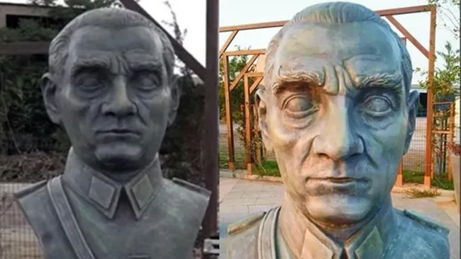 Çanakkale'de tepki çeken Atatürk büstü kaldırıldı