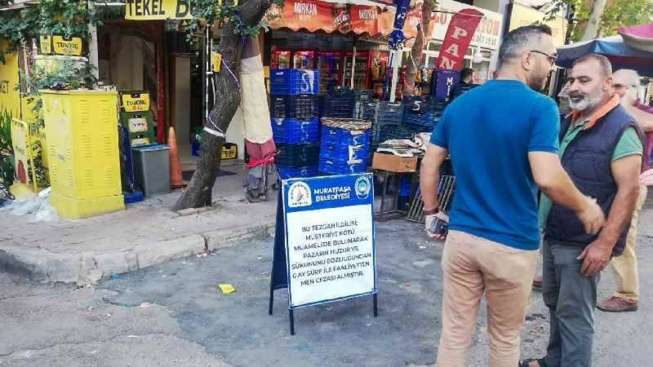 Müşterisini döven pazarcıya 6 ay men cezası