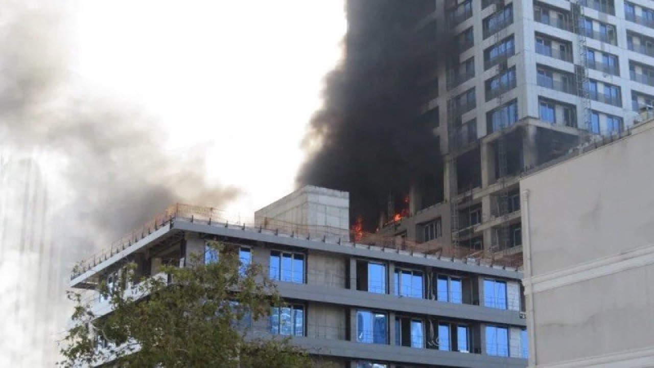 Ataşehir'de inşaatta yangın