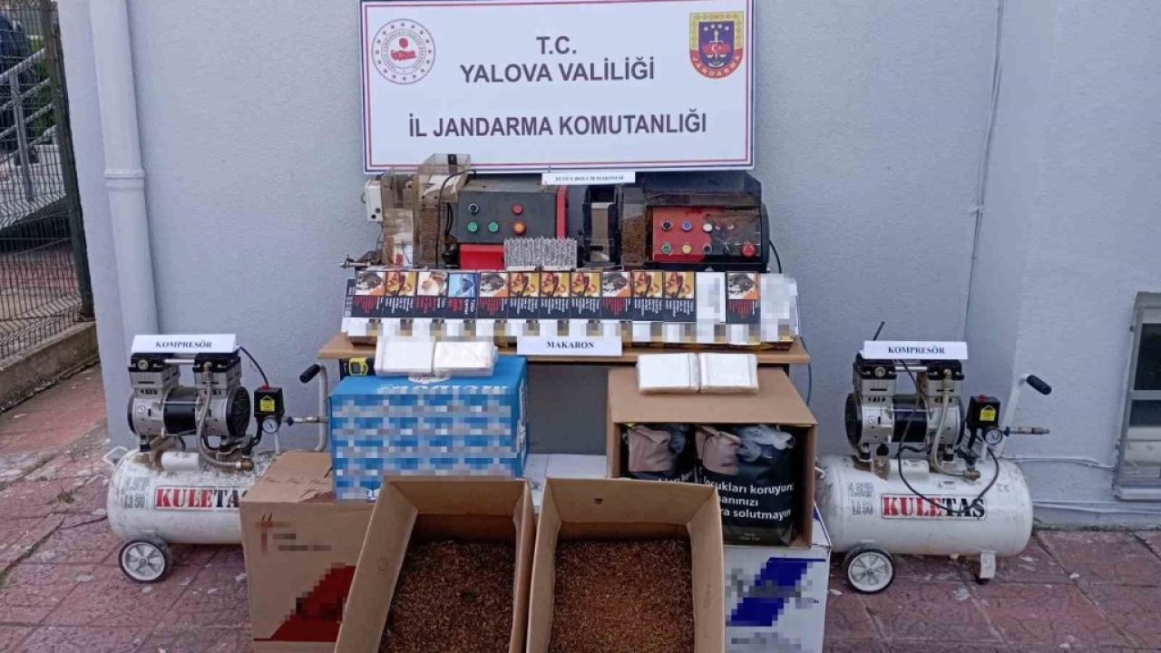 Evinin deposunu kaçak sigara imalathanesine çeviren zanlı yakalandı