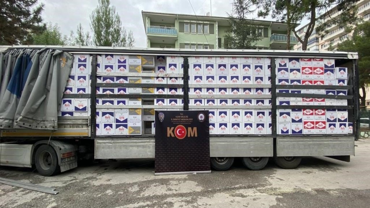 Uşak’ta 2,5 milyon değerinde kaçak makaron ele geçirildi