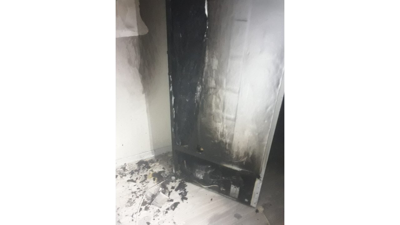 Buzdolabı yangın çıkarttı