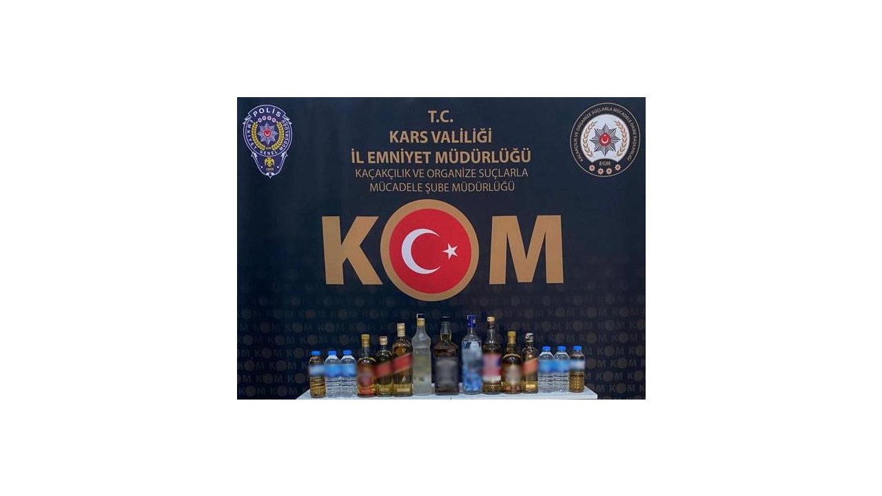 Kars’ta sahte alkol ele geçirildi