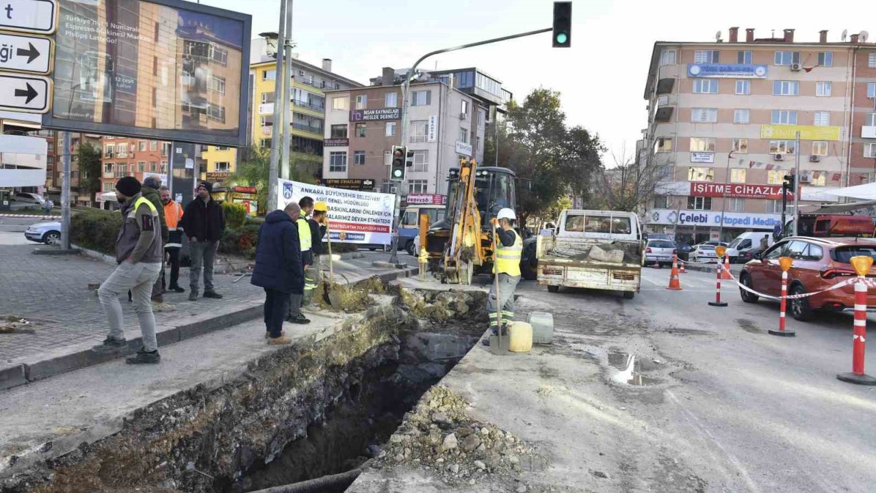 Çankaya Aksu Caddesi’nin sel çilesi son buluyor