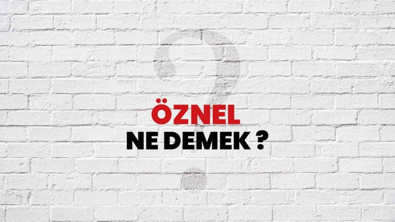 Öznel Ne Demek: Öznel Anlamı ve Kullanımı