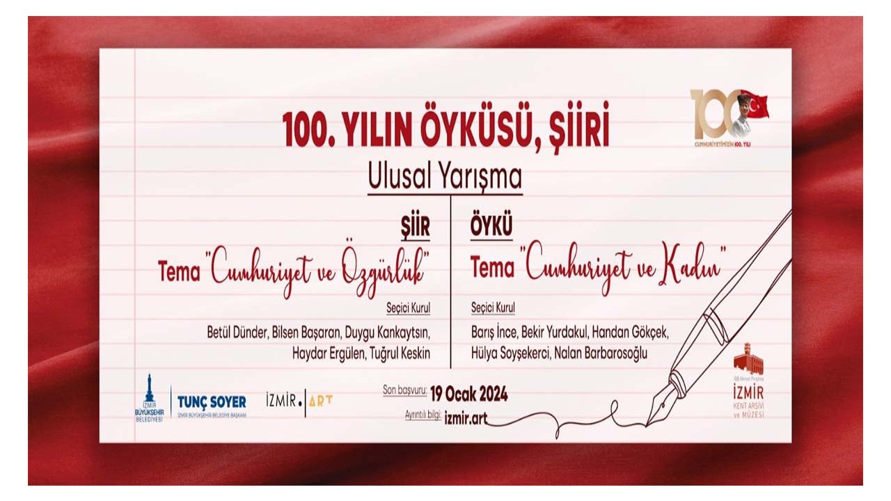 “100. Yılın Öyküsü, Şiiri” yarışmasına başvurular başladı