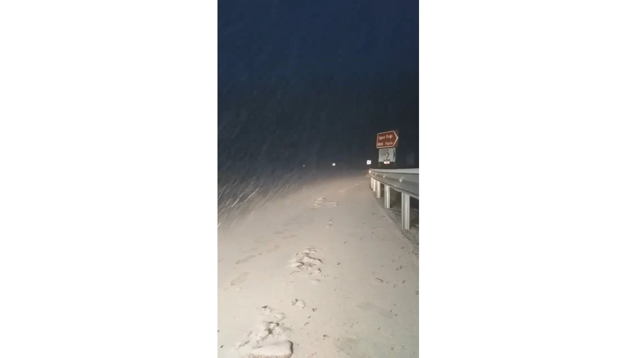 Ilgaz Dağı’nda yoğun kar yağışı etkili oluyor