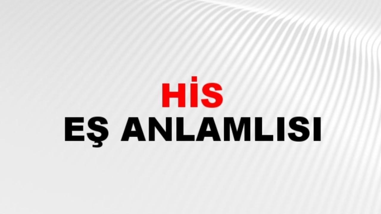 His eş anlamlısı