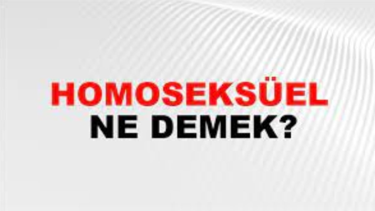 Homoseksüel ne demek?