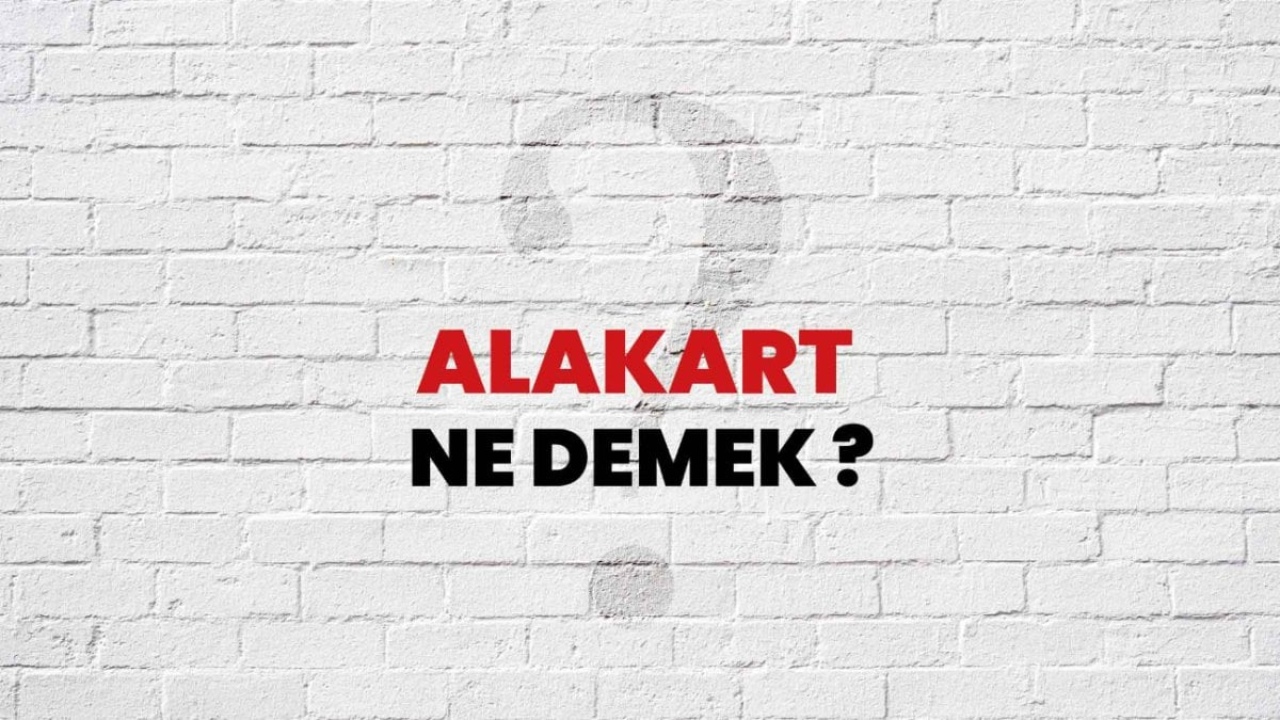 Alakart Ne Demek?