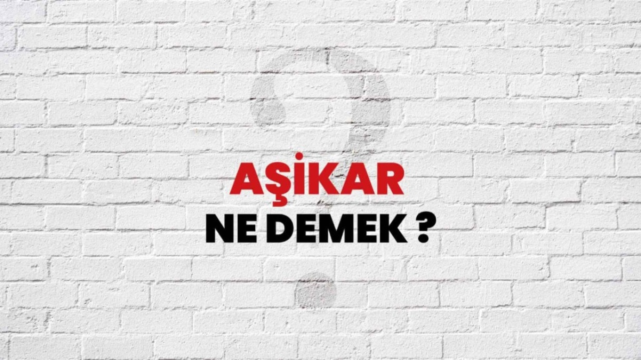 Aşikar Ne Demek: Türkçede Sıkça Kullanılan Bir İfade
