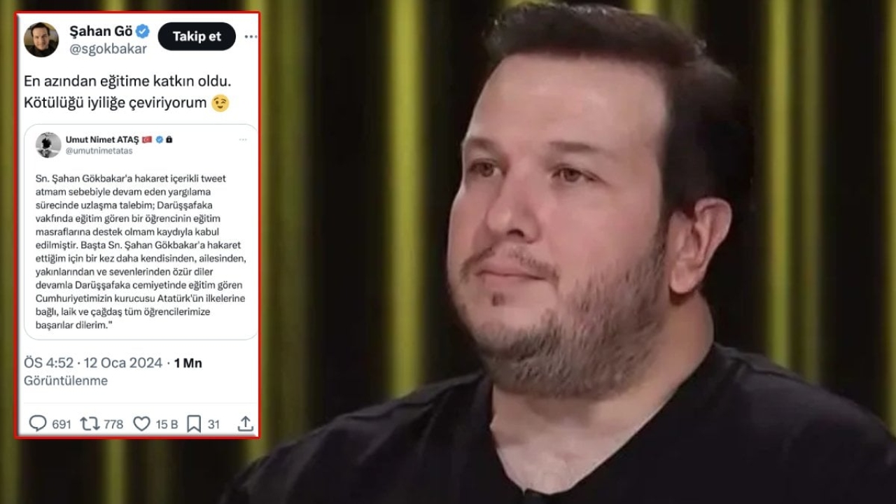 Komedyen Şahan Gökbakar hakareti 'eğitim bağışıyla' affetti