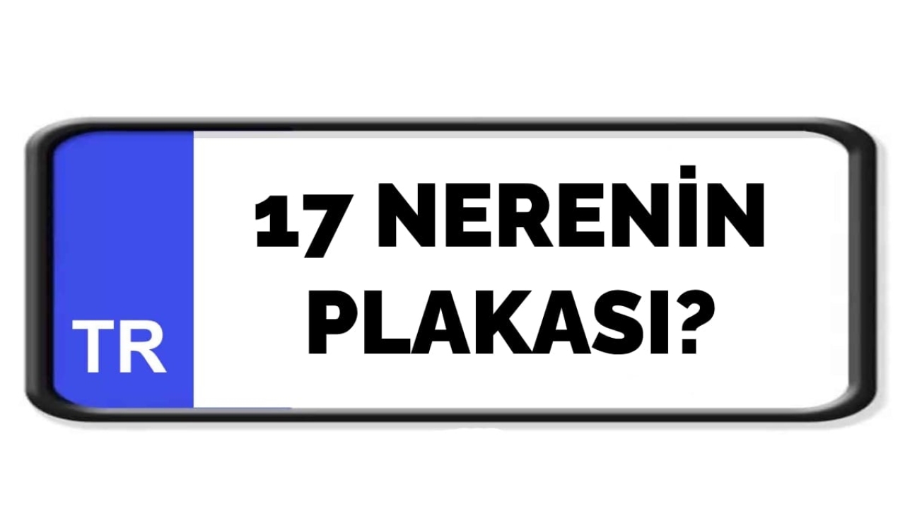 17 nerenin plakası?