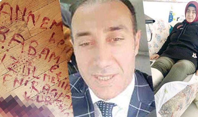 Kendisini vuran kocasının adını kanıyla yazmıştı: Kocası yakalandı!