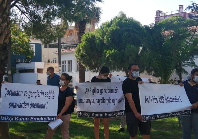 ÖSYM önünde YSK protestosu: ‘Asıl virüs AKP iktidarıdır!’