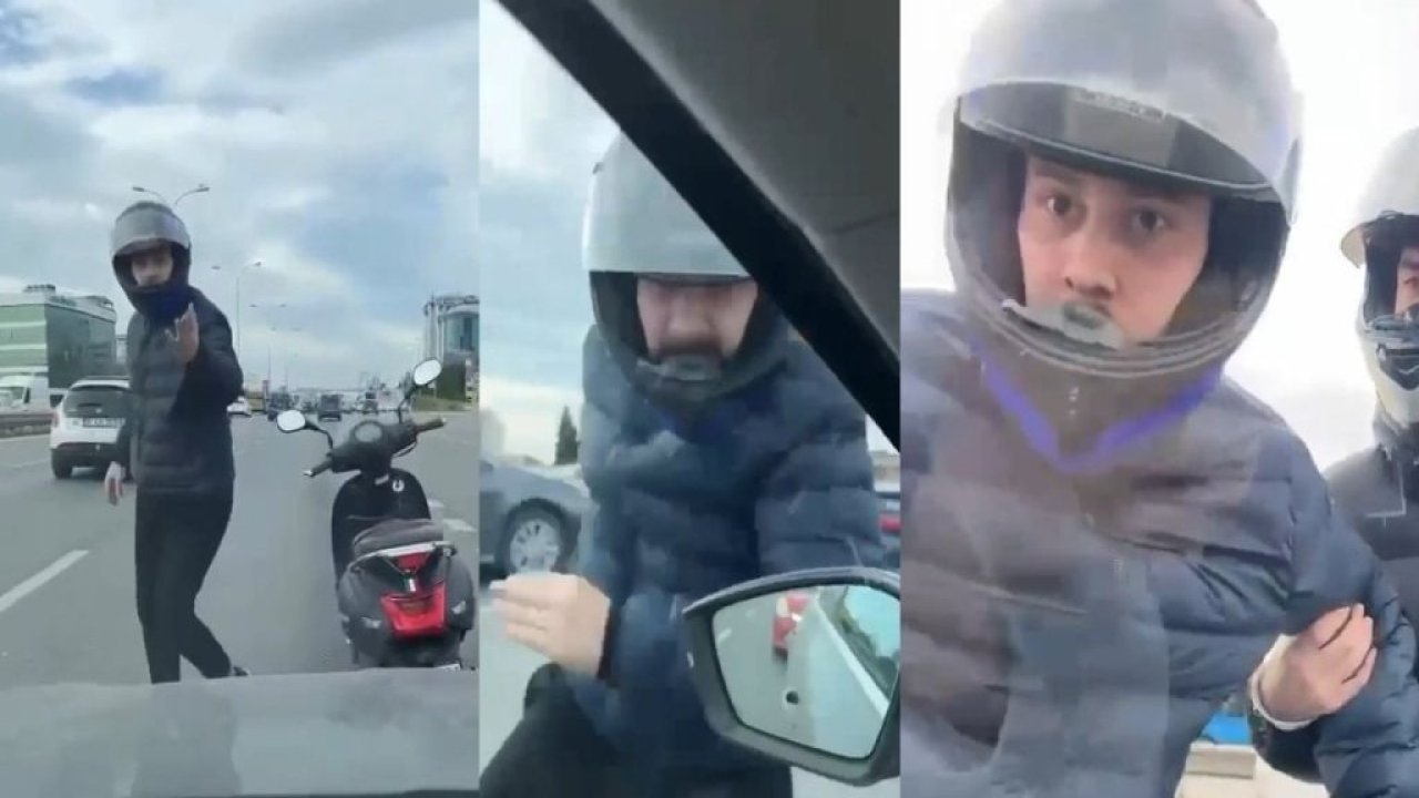 Trafikte dehşet anları kaydedildi! Arabada küçük çocuk da vardı