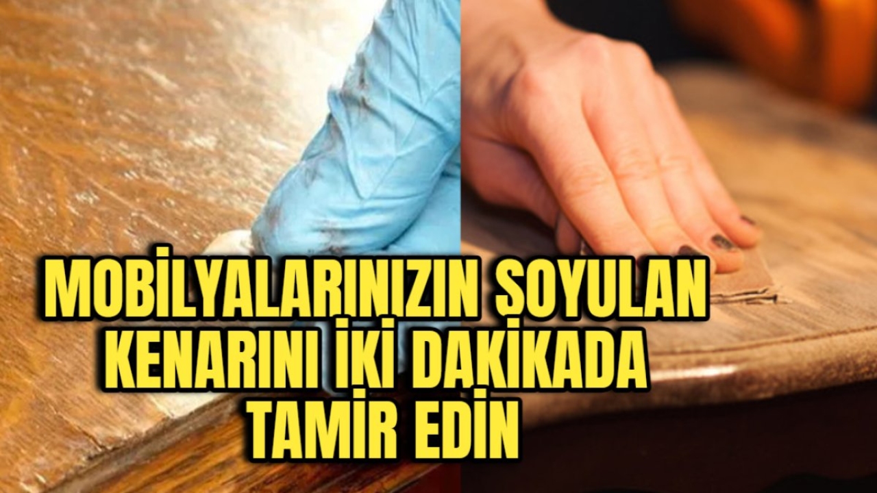Mobilyalarınızın soyulan kenarını iki dakikada tamir edin! Çok basit bir yöntem: Ütüyü alın ve...