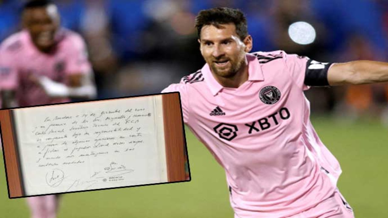 Lionel Messi’ye Barcelona’nın kapılarını açan peçete satışa çıkıyor: 300 bin dolar