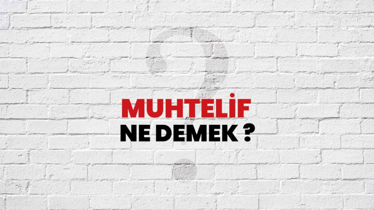 Muhtelif ne demektir?