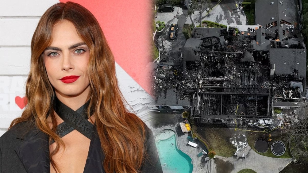 Ünlü model Cara Delevingne'in evi kül oldu: Bir çalışanı yaralandı