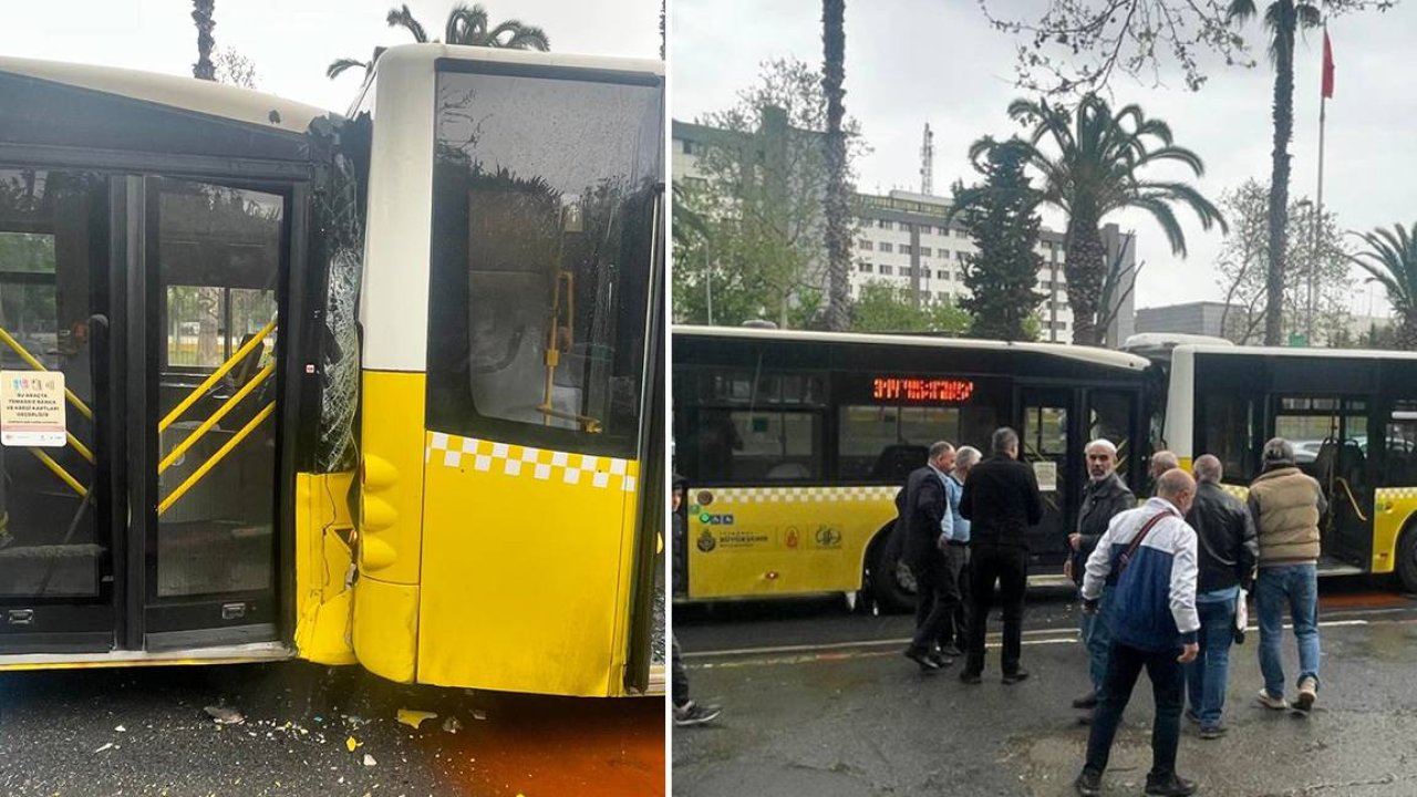 İstanbul'da 2 İETT otobüsü çarpıştı: Yaralılar var