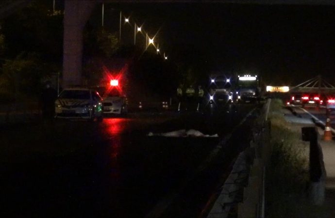 Büyükçekmece'de D-100 Karayolu'nda otomobillerin çarptığı yaya hayatını kaybetti