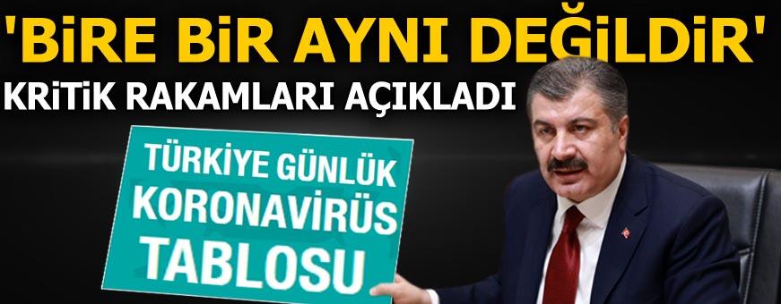 Son Dakika: Bakan Koca 'bire bir aynı değildir' diyerek kritik rakamları açıkladı