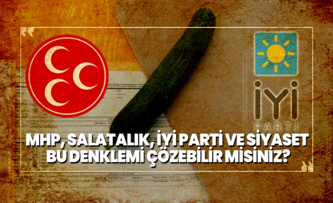 Ortam gerildi: MHP ve İYİ Parti'yi birbirine düşürecek 'salatalık polemiği: Zarfa koyup gönderdi...