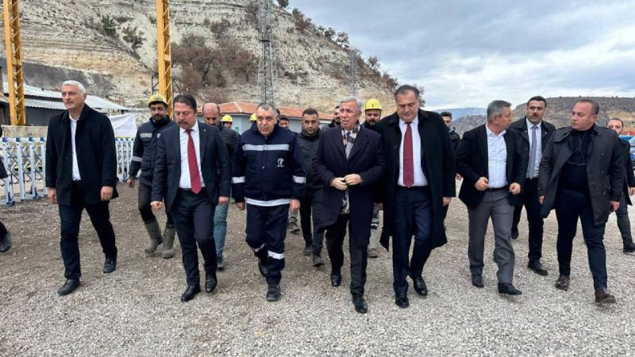Mansur Yavaş'tan eylemde olan maden işçilerine destek!