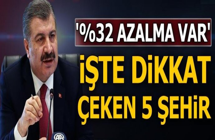 Bakan Koca yüzde 32 azalma var deyip 'Ağır hasta sayısı artan 5 ili sıraladı