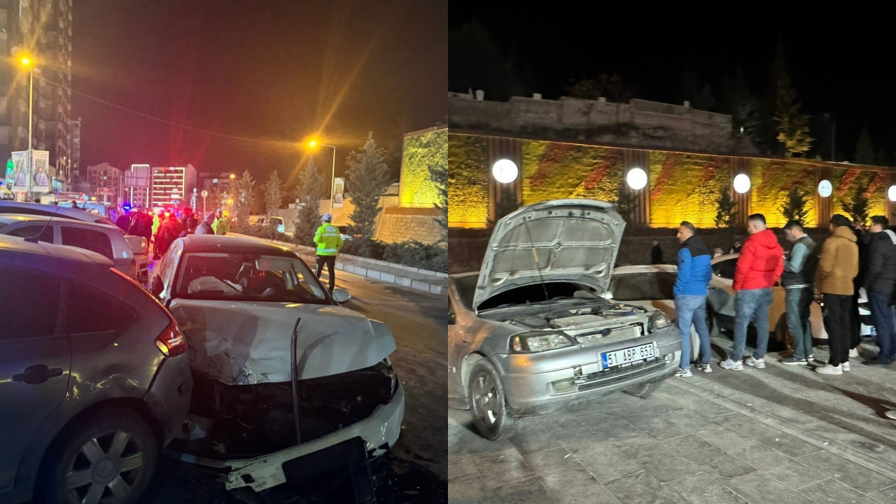 Niğde’de zincirleme kaza: 9 araç birbirine girdi, 4 kişi yaralandı!