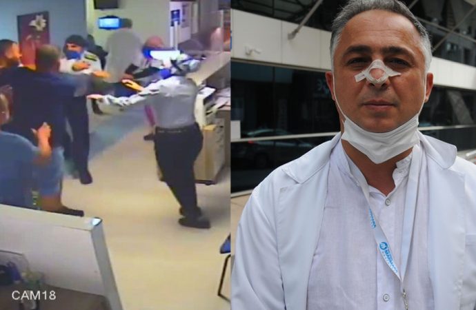 Korona önlemleri nedeniyle alınmadığı hastaneyi basıp doktorun burnunu kırdı