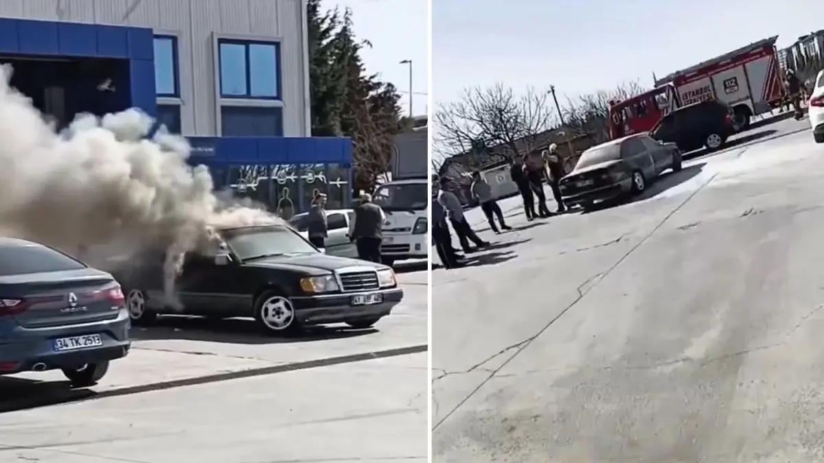 Muayeneden Geçemeyen Sürücü, Çılgına Döndü: Benzinle Aracını Yaktı!