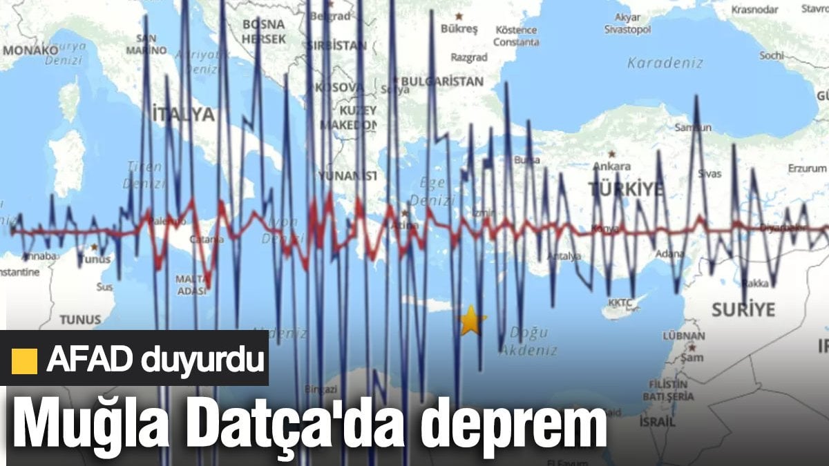 Datça açıklarında 3.8'lik deprem! derinliği şaşırttı