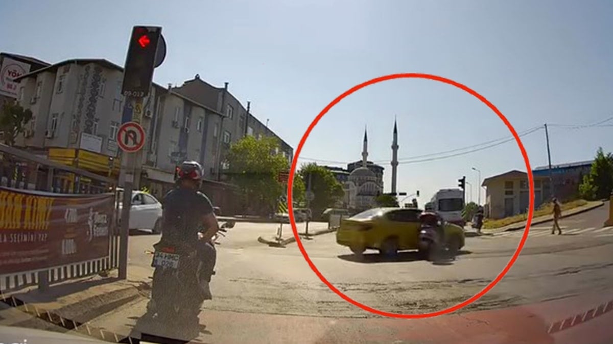 İstanbul Şişli’de taksi ile motosiklet çarpıştı: 1 yaralı