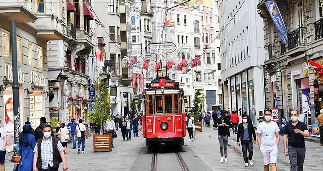 İstiklal Caddesi'nde maske denetimi
