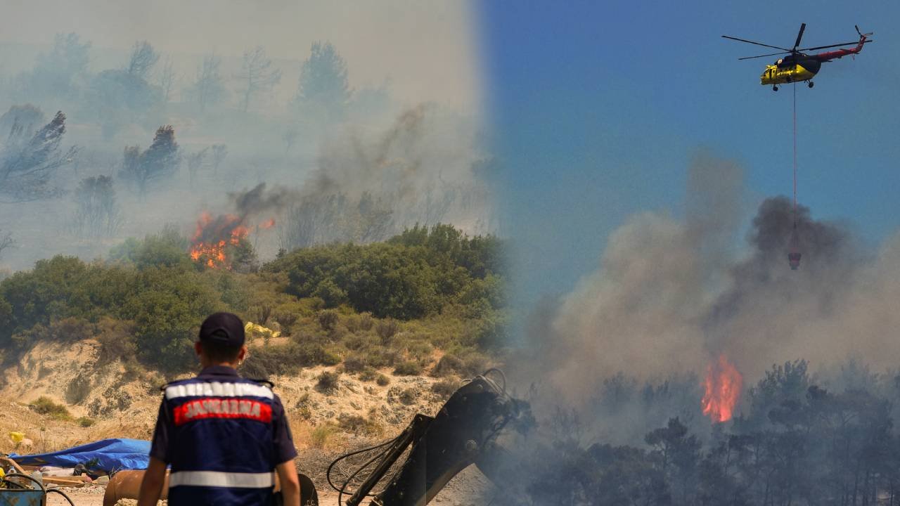 Foça'da Orman Yangını Yerleşim Yerlerine Sıçradı: 4 Gözaltı