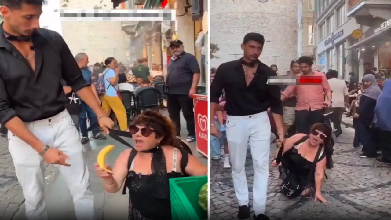İstanbul’da Skandal! Kadına Tasma Takıp Sokakta Gezdiren Şahıs Tepki Topladı!