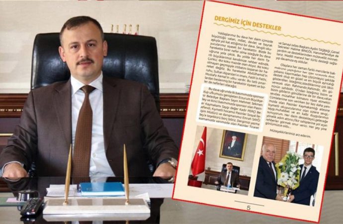 Pes dedirtti: Kaymakam, AK Parti'nin dergisine sponsor oldu