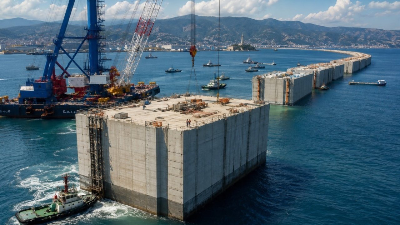 67 Metrelik Dev Beton Bloklar Denize İndiriliyor: Dev Projede Kritik Aşama!