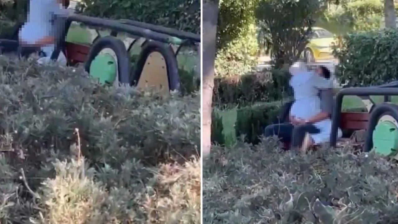 Çocuk parkında uygunsuz görüntüler! Vatandaş dayanamayarak böyle seslendi!