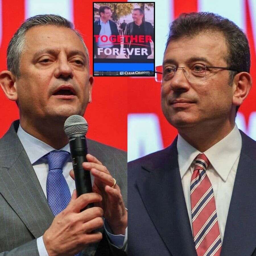 Özgür Özel ve Ekrem İmamoğlu'nun Times Square görseli gündem oldu: Bağış soruları peş peşe geldi!