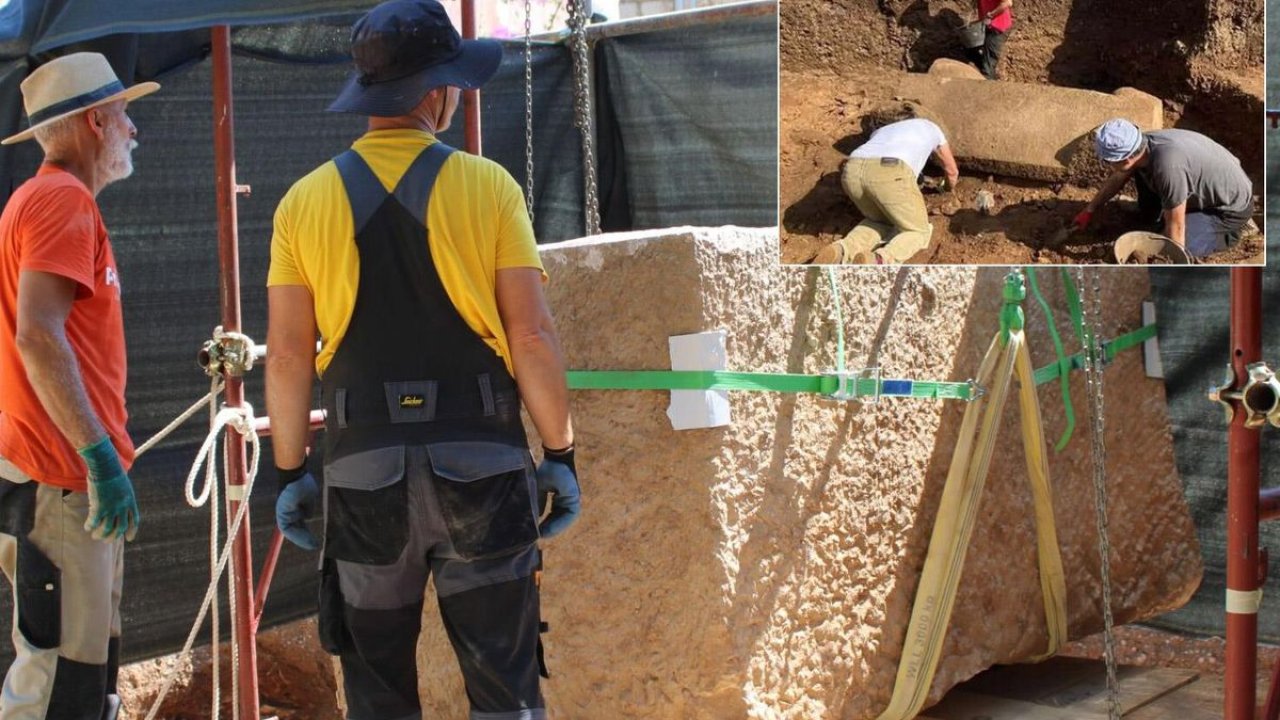 3 Metre derinlikte bulundu: 5 tonluk mühürlü lahitten bakın ne çıktı!