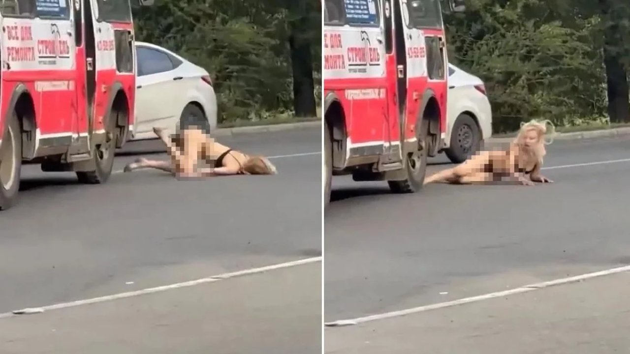Minibüse yarı çıplak bindi! Ardından yolda yaptıkları şaşkına çevirdi!