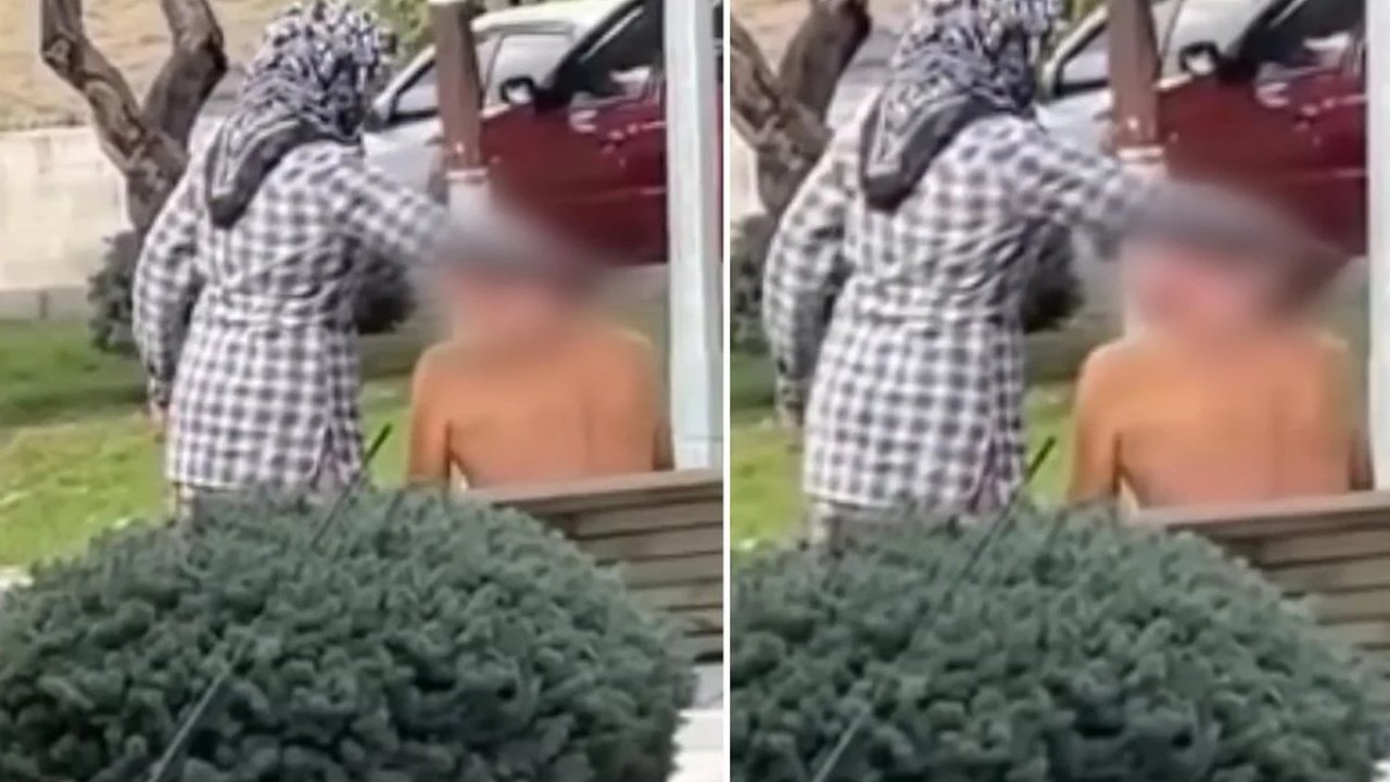 Banyoyu Kirletmemek İçin Şaşkına Çeviren Çözüm: Eşi ve Çocuklarını Parkta Tıraş Etti!