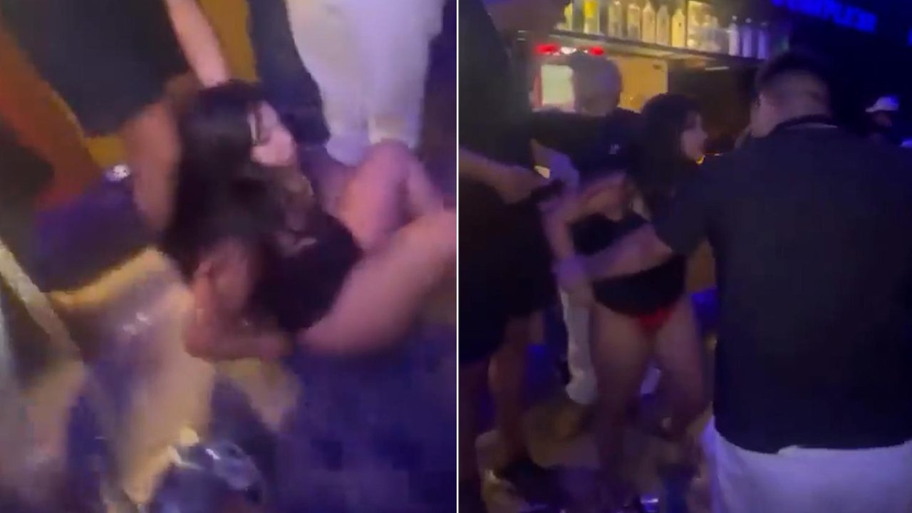 Partide Ortalık Bir Anda Karıştı! İki Kadın Tekme Tokat Kavga Etti!
